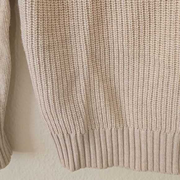 Banana Republic Filpucci Merino Wool Cashmere Blend Tan Turtle Neck Sweater xs - Picture 3 of 7